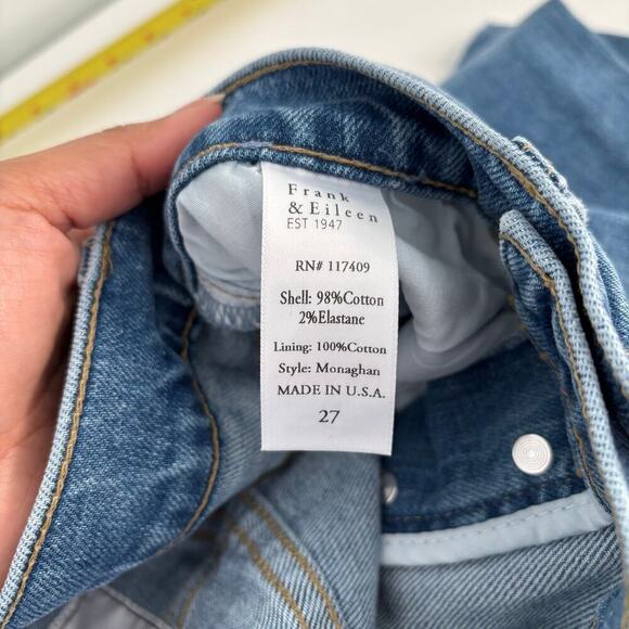 Frank & Eileen Monaghan Mom Jean Size 27 High Rise 1997 Wash Distressed Knee - Picture 10 of 13